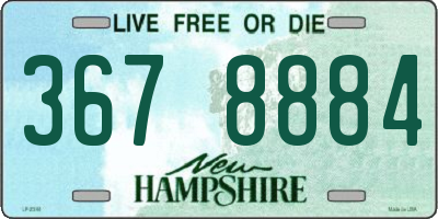 NH license plate 3678884