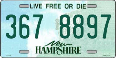 NH license plate 3678897