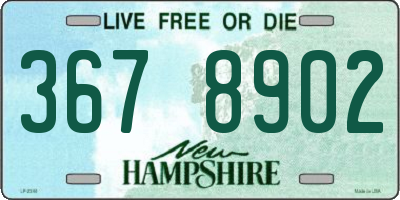 NH license plate 3678902