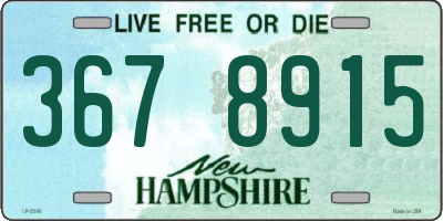 NH license plate 3678915