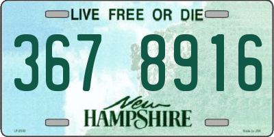 NH license plate 3678916