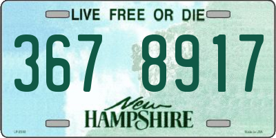 NH license plate 3678917