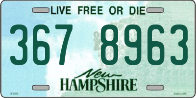 NH license plate 3678963