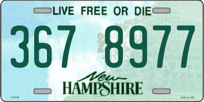 NH license plate 3678977