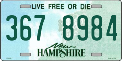 NH license plate 3678984