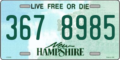 NH license plate 3678985