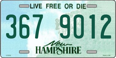 NH license plate 3679012