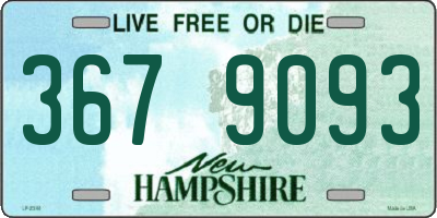 NH license plate 3679093