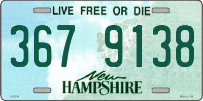 NH license plate 3679138