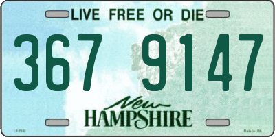 NH license plate 3679147