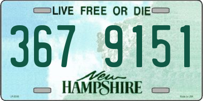 NH license plate 3679151