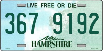 NH license plate 3679192