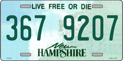 NH license plate 3679207