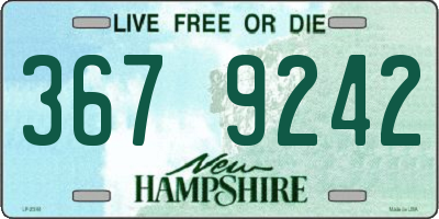 NH license plate 3679242