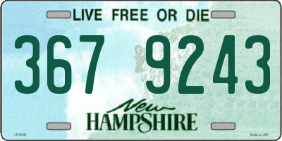 NH license plate 3679243