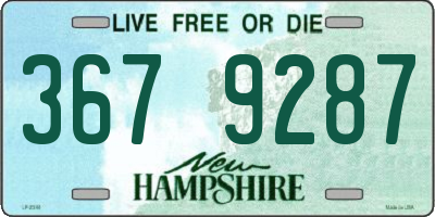 NH license plate 3679287