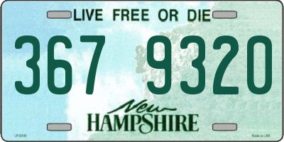 NH license plate 3679320
