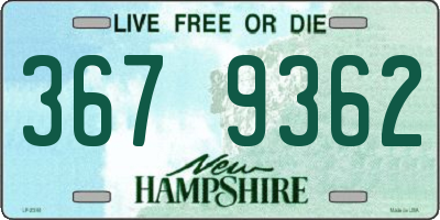 NH license plate 3679362