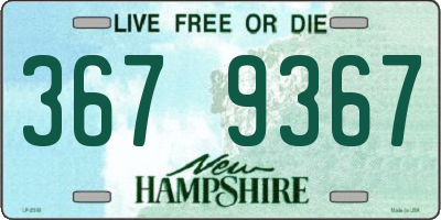 NH license plate 3679367