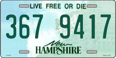 NH license plate 3679417
