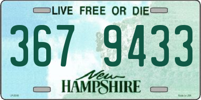 NH license plate 3679433