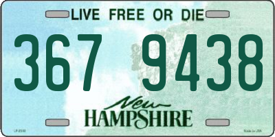 NH license plate 3679438