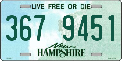 NH license plate 3679451