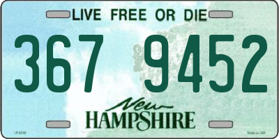 NH license plate 3679452
