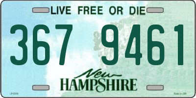 NH license plate 3679461