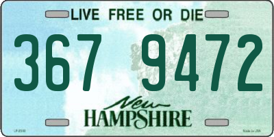 NH license plate 3679472