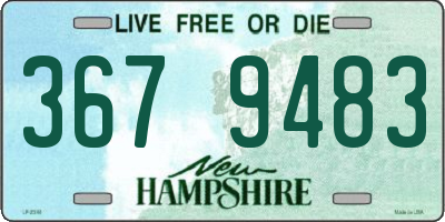 NH license plate 3679483