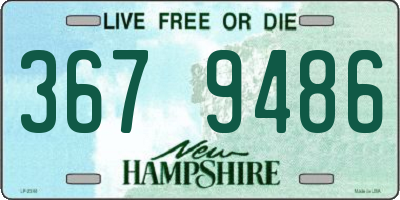 NH license plate 3679486