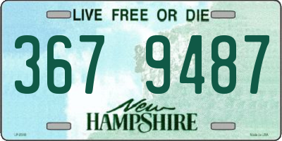 NH license plate 3679487