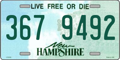 NH license plate 3679492