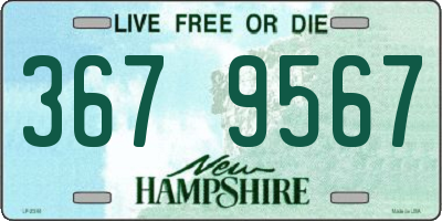 NH license plate 3679567