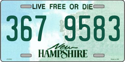 NH license plate 3679583