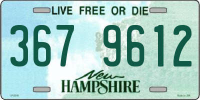 NH license plate 3679612