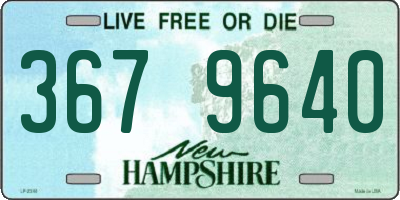 NH license plate 3679640