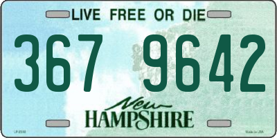 NH license plate 3679642