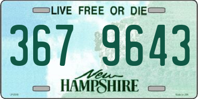 NH license plate 3679643