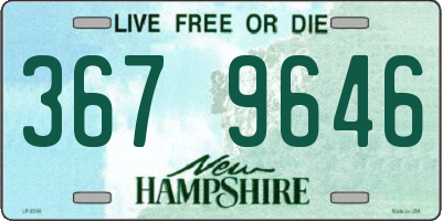 NH license plate 3679646