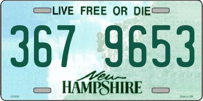 NH license plate 3679653