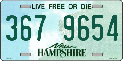 NH license plate 3679654