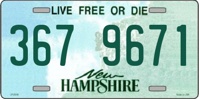 NH license plate 3679671
