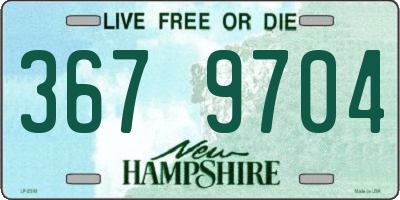 NH license plate 3679704