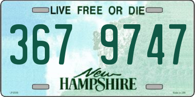 NH license plate 3679747
