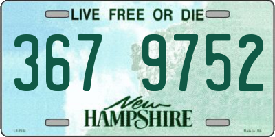 NH license plate 3679752