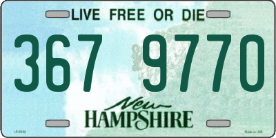 NH license plate 3679770