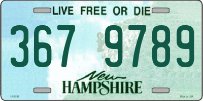 NH license plate 3679789