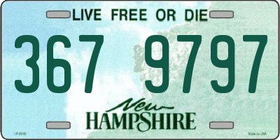 NH license plate 3679797